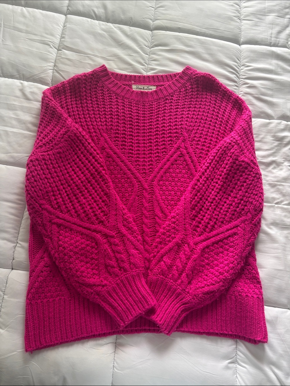 Hot pink knit sweater